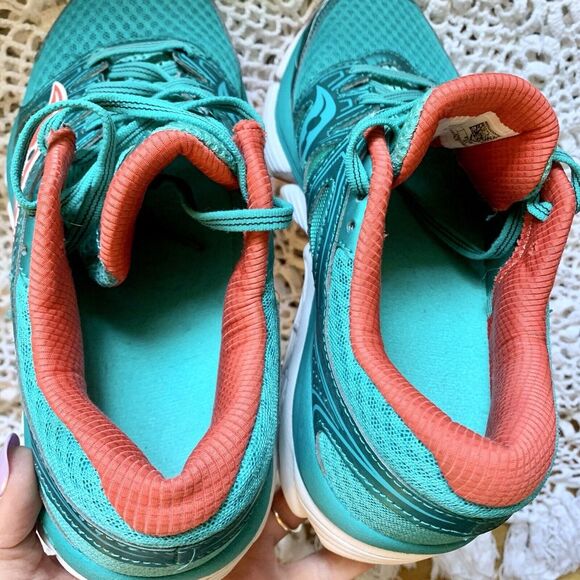 SAUCONY (9.5) Propel Nitro Women's Athletic Running Shoes Turquoise And Pink - Picture 6 of 10